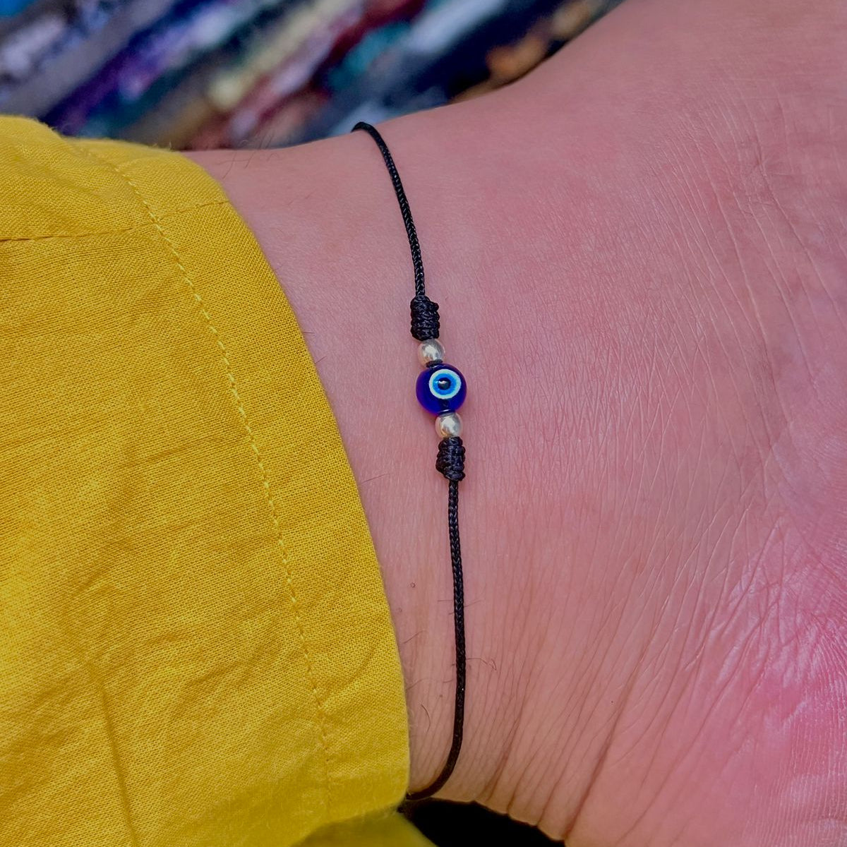 925 Pure Silver Thread Anklet with Silver Balls